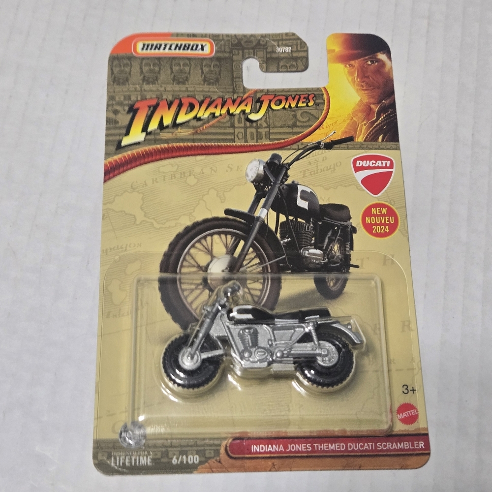 Indiana Jones Ducati Scrambler toy Ducati Motorcycle NEW